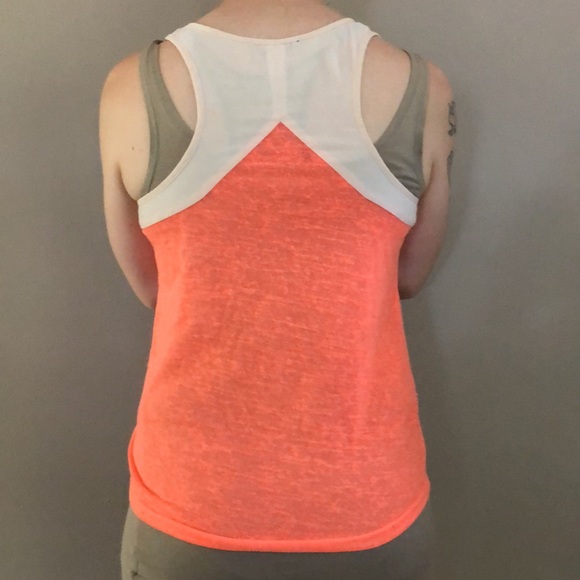 Leo Meets Virgo Large bright orange tank top - Picture 2 of 6